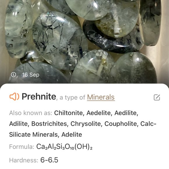 2/$20, Dark Green Prehnite Necklace, Genuine Tumbled Gemstone Bar Pendant - Picture 9 of 10